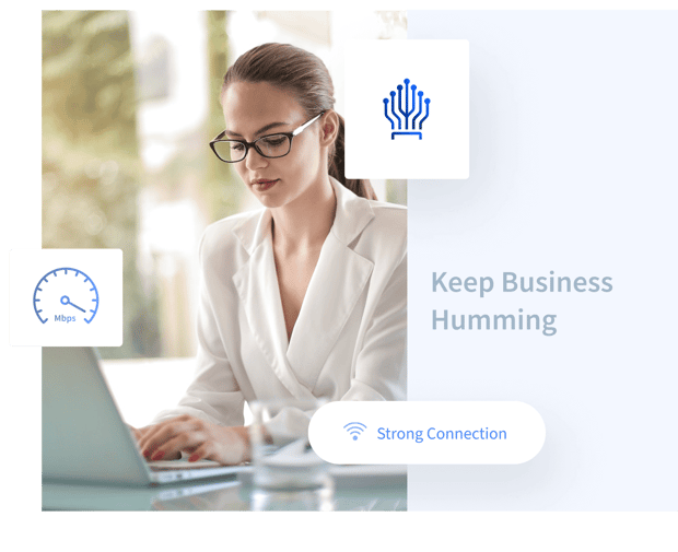 woman smiling at laptop